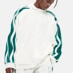 Custom High Quality Fashion Velvet Side Stripe Color Block Track Men's Jackets