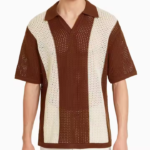Custom Men's Casual Pullover for Polo Shirt for Summer Thin Hollow Solid Color Knitted Sweater Customizable LOGO  Terry Fabric