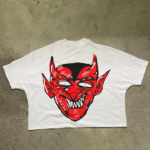 Custom Heavy Weight 300 GSM 100% Cotton Men's Cropped Oversized Boxy T Shirts DTG Print with Solid Pattern Shirts