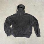 Custom Men's 1/4 Zipper Hoodie Sustainable Breathable French Terry Windproof Waterproof Solid Plain Loose Hoodies