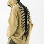 Custom Men's Long Sleeve Loose Cable Knit Hooded Pullover Winter Lined Jacquard Knitwear Cute Woven Sweater