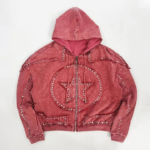 Custom Heavyweight Cotton Zip-up Distressed Acid Wash Hoodie for Men Sun Hooded Spring Zip up Hoodie