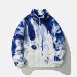 Custom High Quality 100% Cotton Tie Dye Coat Casual Style Button Decoration Product Patch Logo Color Jackets
