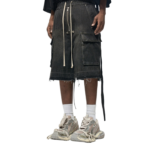 Custom OEM Men's Cotton Denim Jeans Breathable Baggy Fit Ripped Short with Pattern Casual Style Print Logo Shorts