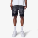 Custom Manufacture Vintage Summer Streetwear Jean shorts Baggy Double-Waist Denim Men Jorts